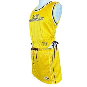 NWT $74 Regal Wear Los Angeles Lakers Skirt Set Women's Size 2XL LA Jersey Tank